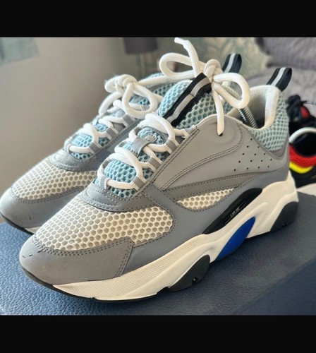 Dior b22 white blue trainers - b22,